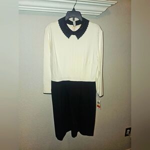 MAISON JULES COLOR BLOCK DRESS EMBELLISHED COLOR SZ M